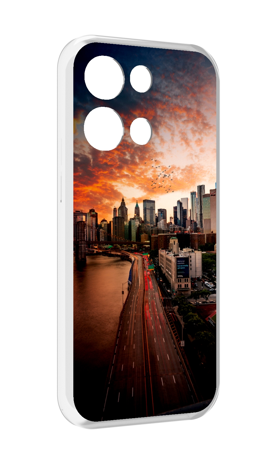 

Чехол MyPads американский город фото для OPPO Reno8 Pro, Прозрачный, Tocco