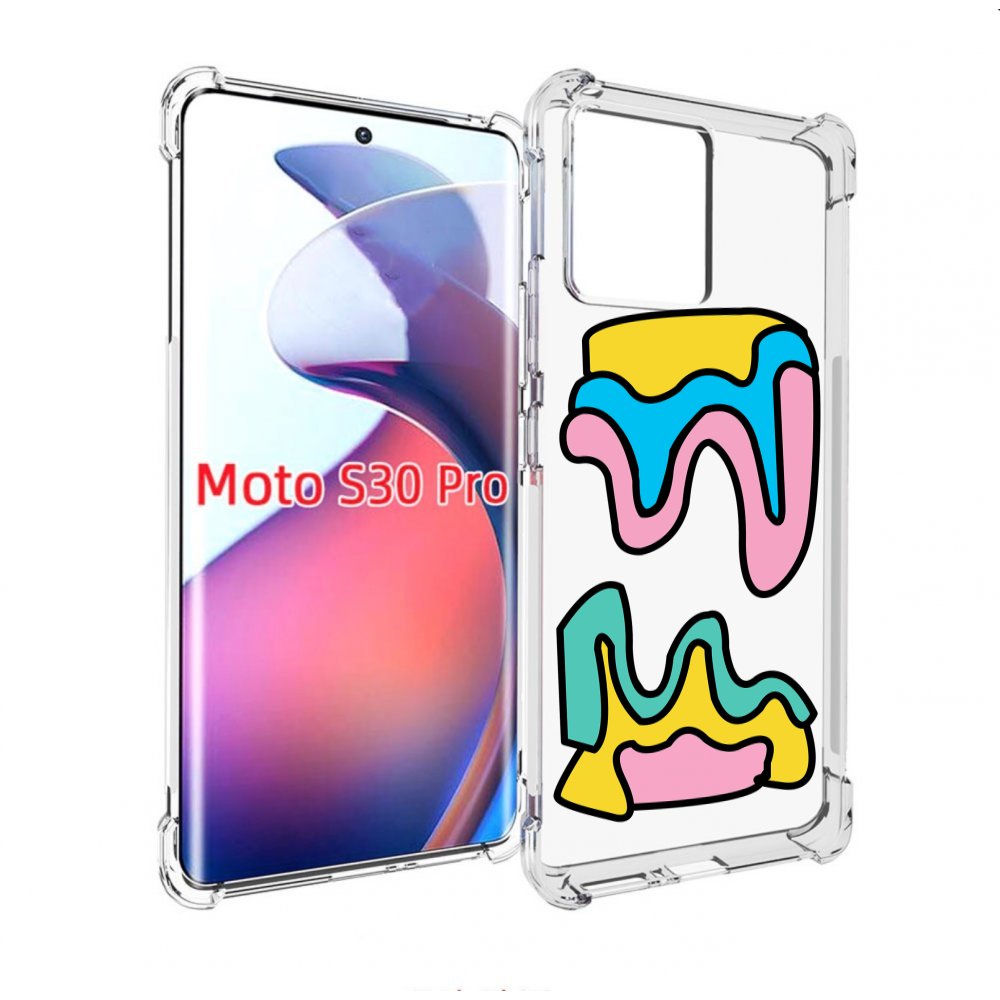 

Чехол MyPads вытекающая-абстракция для Motorola Moto S30 Pro, Прозрачный, Tocco