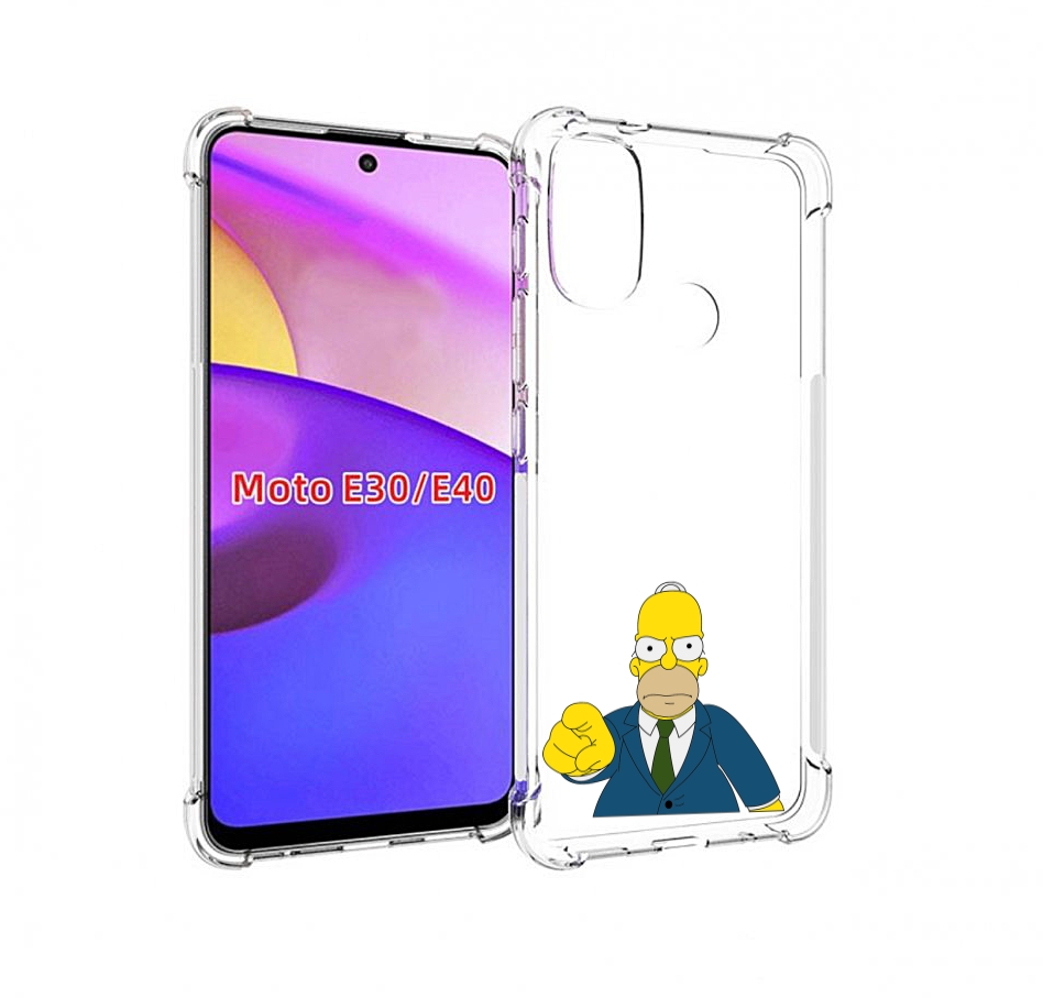 

Чехол бампер MyPads гомер-злой для Motorola Moto E30., Прозрачный, Tocco