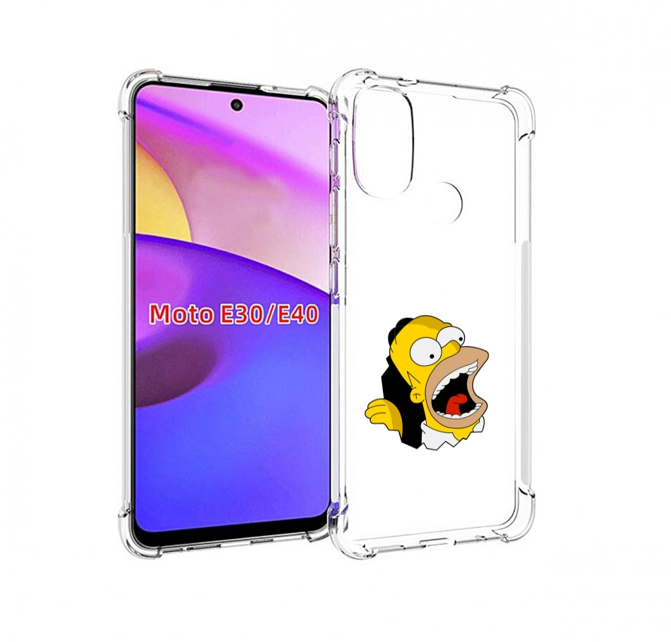 

Чехол бампер MyPads гомер-голодный для Motorola Moto E30., Прозрачный, Tocco