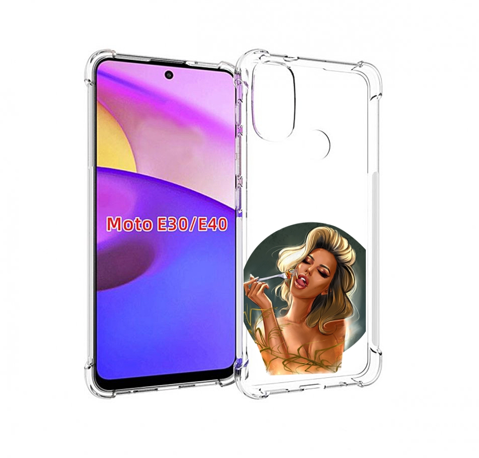 

Чехол бампер MyPads голодная-девушка-модель женский для Motorola, Прозрачный, Tocco