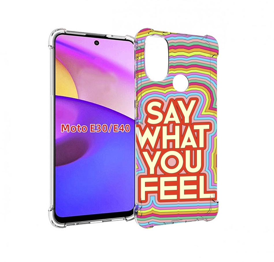 

Чехол бампер MyPads говори то что чувствуешь для Motorola Moto E, Прозрачный, Tocco