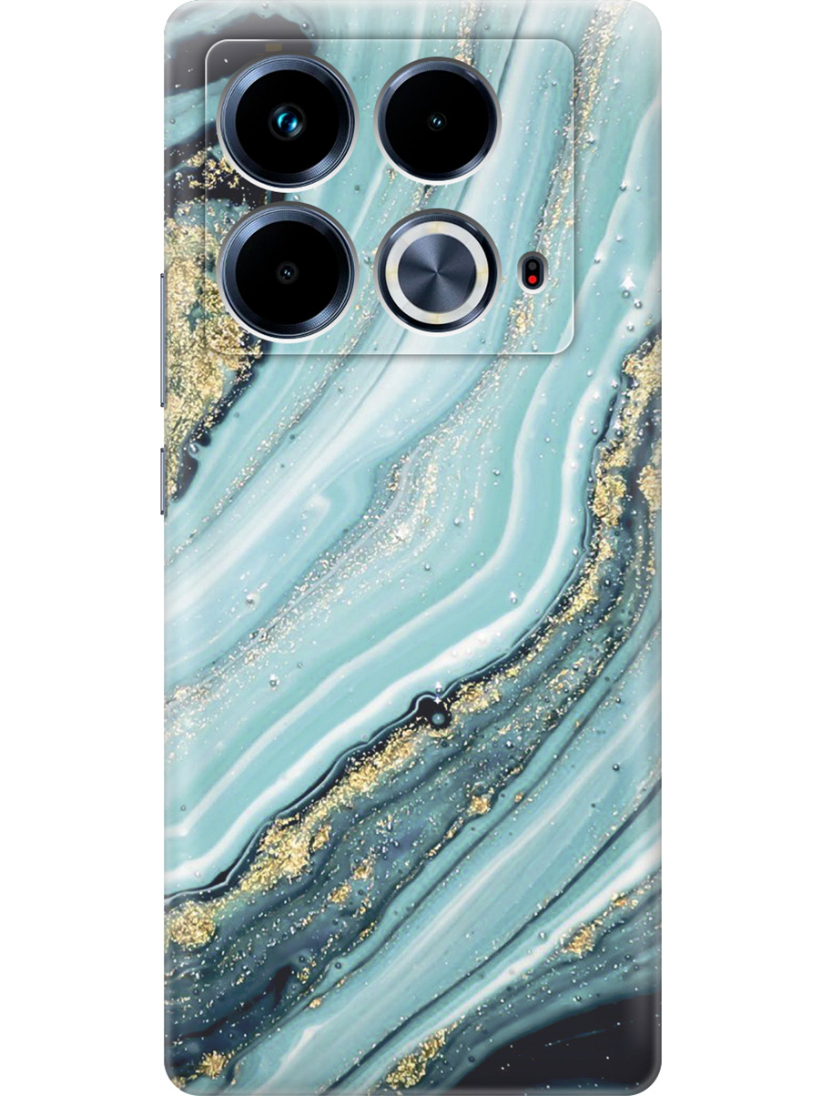 

Силиконовый чехол на Infinix Note 40 с принтом "Зеленый мрамор", Прозрачный;белый;зеленый, 782626431