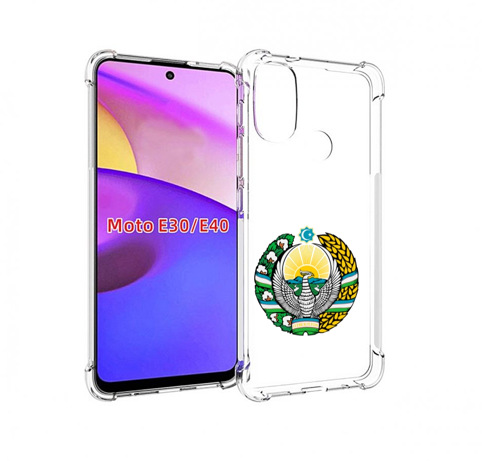 

Чехол бампер MyPads герб-узбекистана для Motorola Moto E30., Прозрачный, Tocco