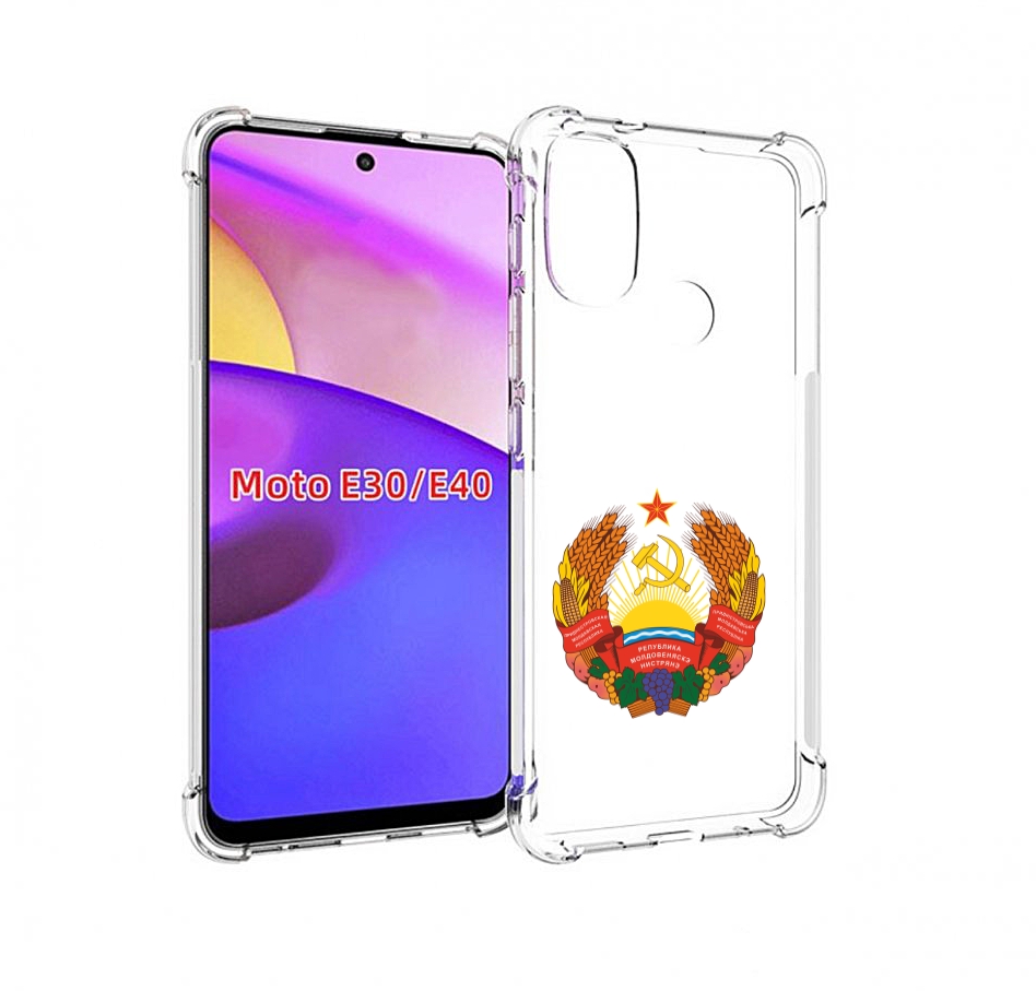 

Чехол бампер MyPads герб-приднестровья для Motorola Moto E30., Прозрачный, Tocco