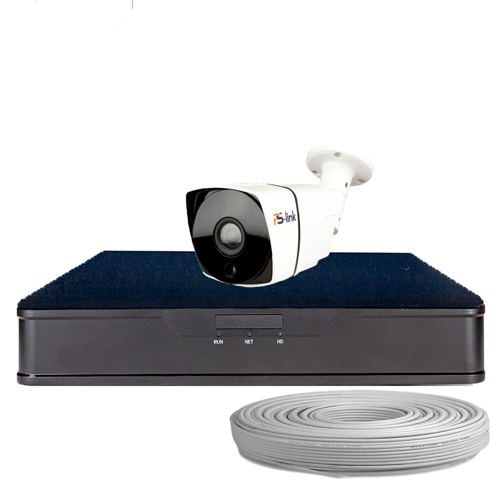 Комплект видеонаблюдения IP 8Мп Ps-Link KIT-C801IP-POE 1 камера коммутатор d link dgs 1210 26 f3a