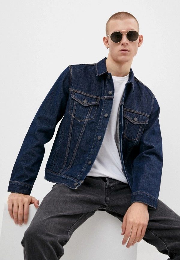 

Джинсовая куртка мужская Levi's 77384I-0002 синяя S, Синий, 77384I-0002