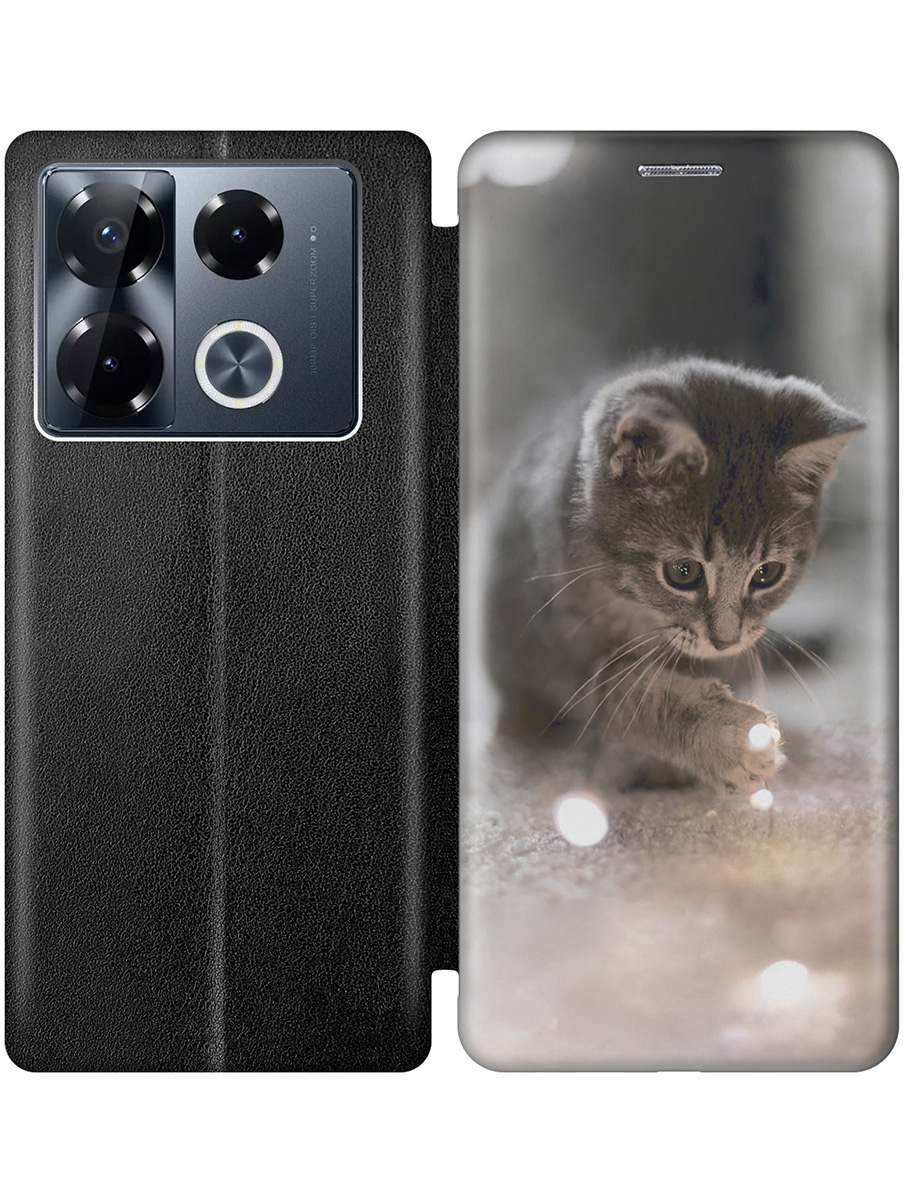 

Чехол-книжка на Infinix Note 40 Pro / 40 Pro 5g / 40 Pro+ 5g с принтом черный 801267, Черный;белый;коричневый;серый, 782627011