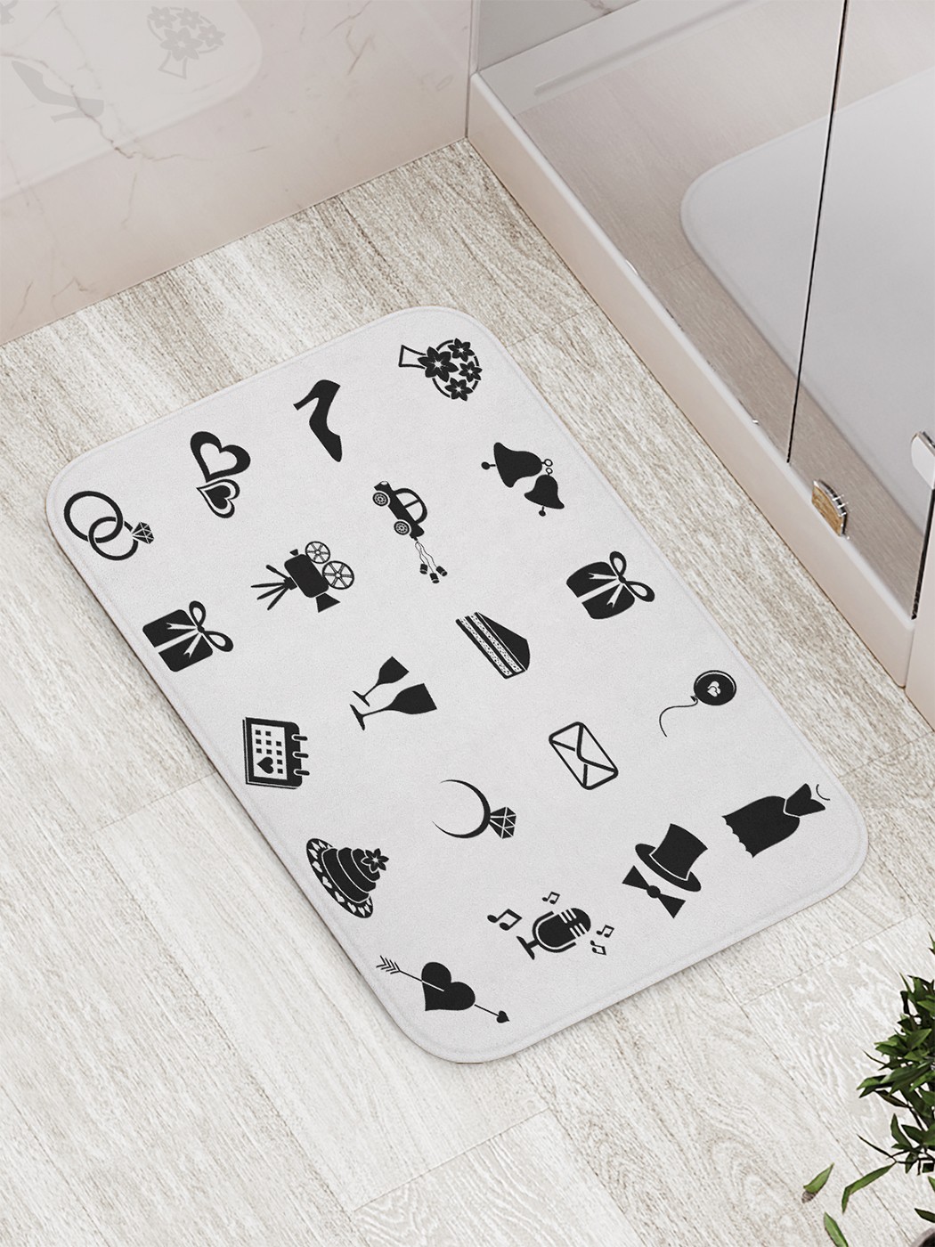 

Коврик противоскользящий для ванной, сауны, бассейна, 77х52 см bath_65294 JoyArty