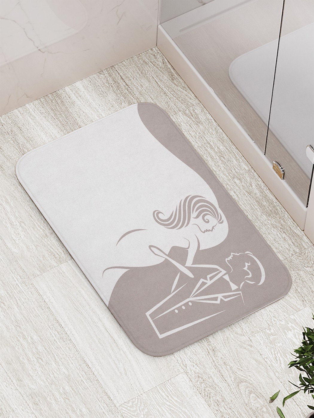 

Коврик противоскользящий для ванной, сауны, бассейна, 77х52 см bath_65291 JoyArty