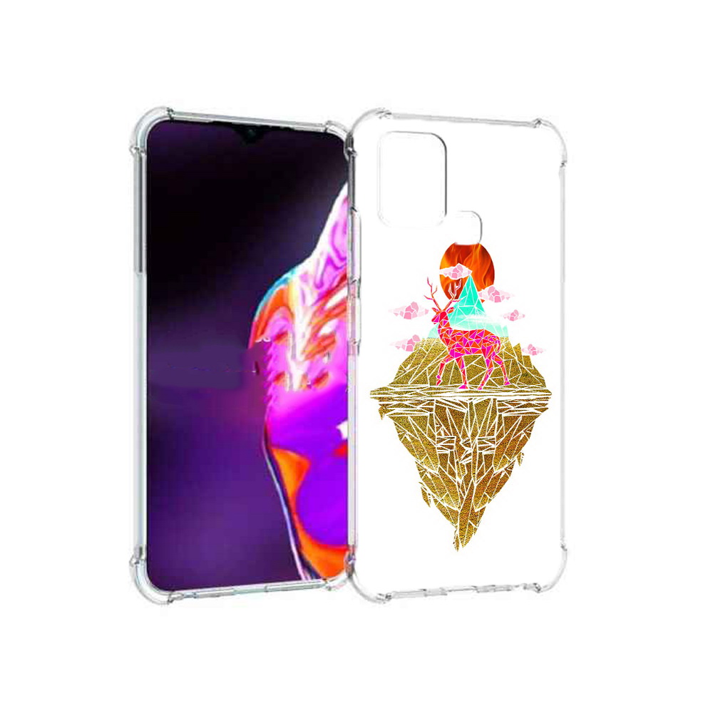 

Чехол MyPads Tocco для Infinix Hot 10s розовый олень абстракция, Прозрачный, Tocco
