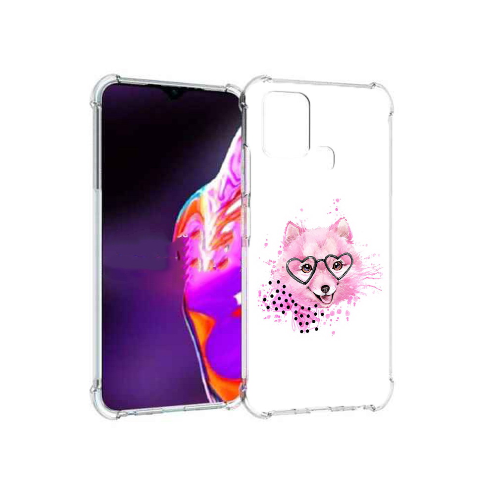 

Чехол MyPads Tocco для Infinix Hot 10s розовый волченок, Прозрачный, Tocco