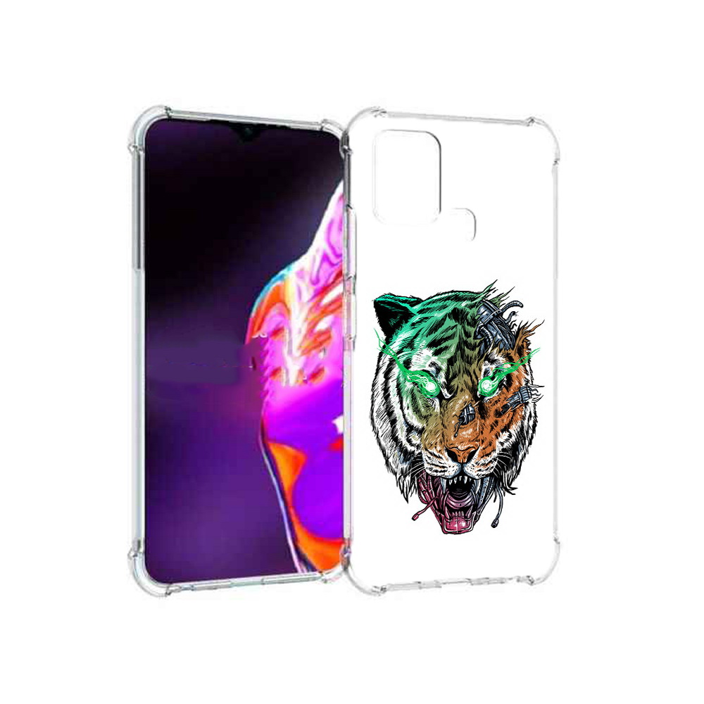 

Чехол MyPads Tocco для Infinix Hot 10s робо-тигр, Прозрачный, Tocco