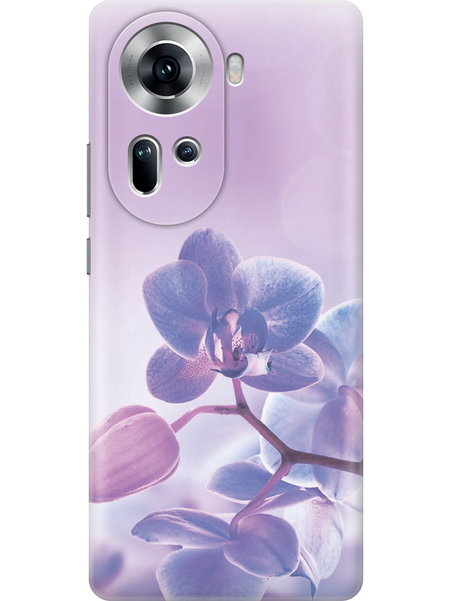 

Силиконовый чехол на Oppo Reno11 с принтом "Лиловые орхидеи", Прозрачный;голубой;фиолетовый, 782630623