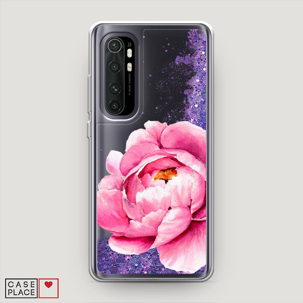 

Жидкий чехол с блестками "Прекрасный пион" на Xiaomi Mi Note 10 lite, 38492-1