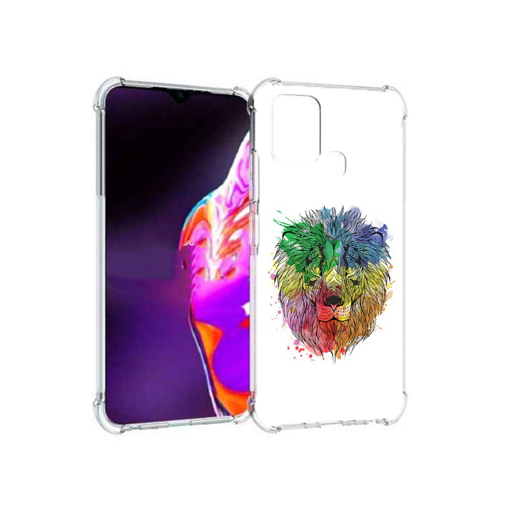 

Чехол MyPads Tocco для Infinix Hot 10s разноцветный гордый лев, Прозрачный, Tocco