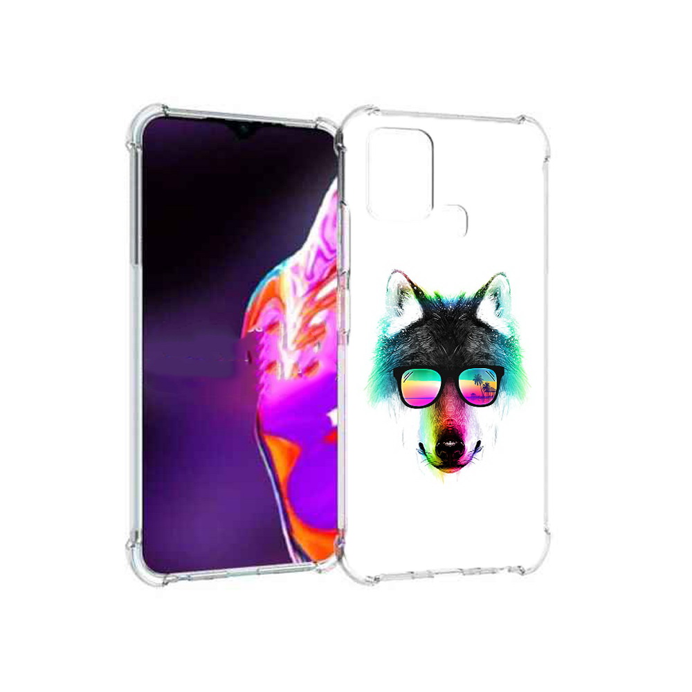 

Чехол MyPads Tocco для Infinix Hot 10s радужный волк, Прозрачный, Tocco