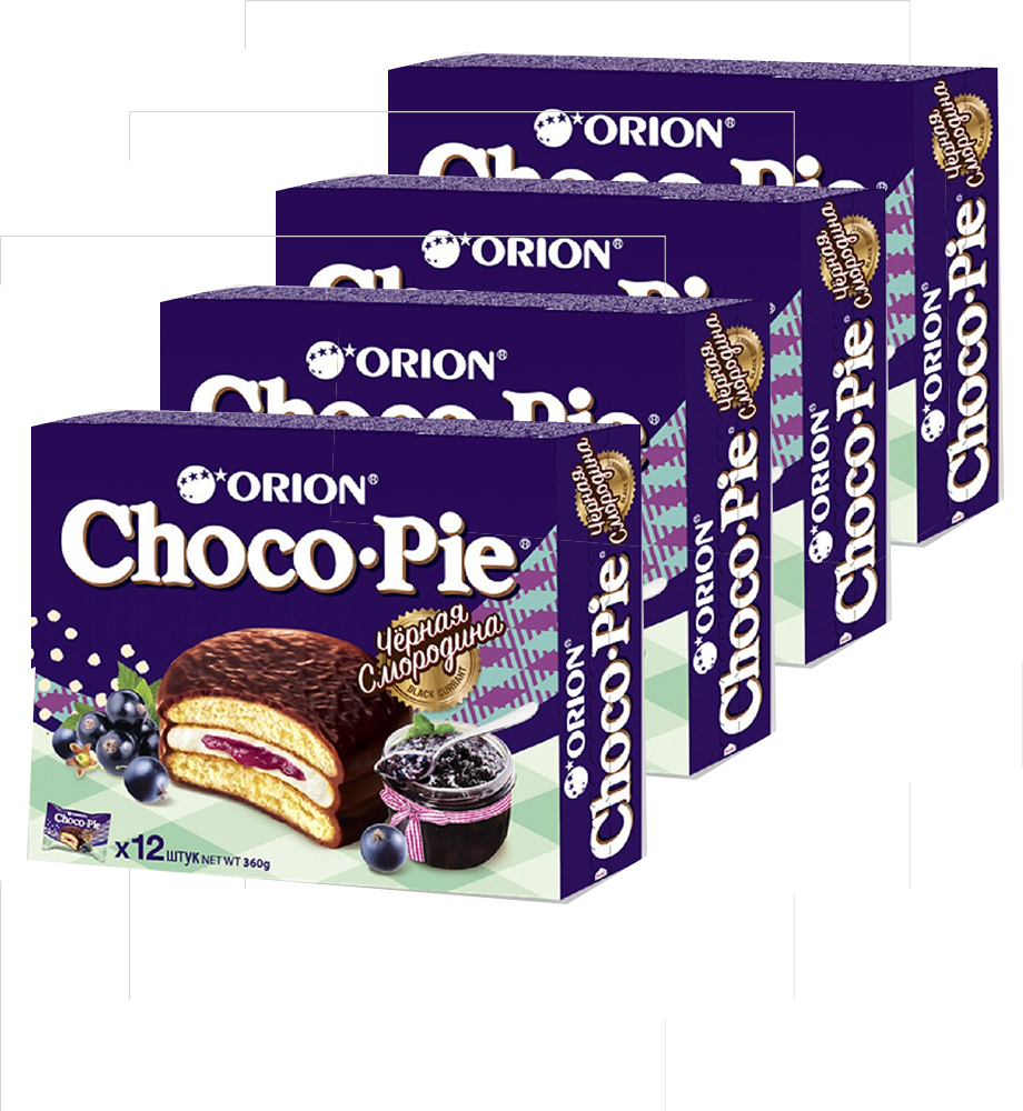 Печенье Orion Choco Pie Black Currant, 4 шт по 360 г