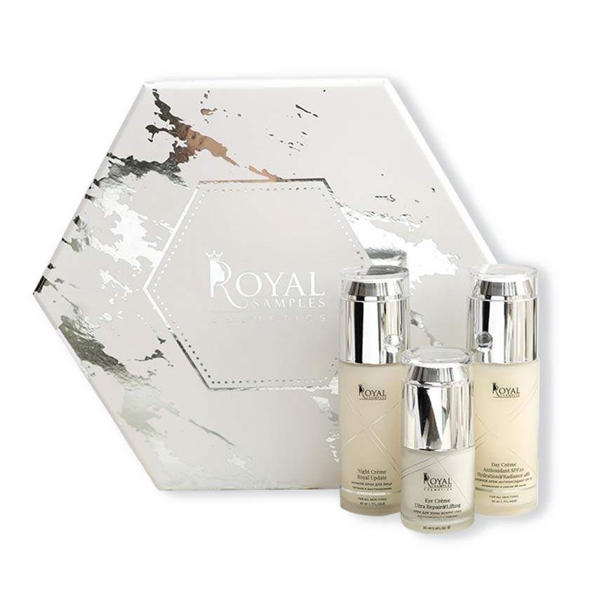 Косметический набор IDEAL FACE крем день, крем ночь, для зоны вокруг глаз Royal Samples ecstas эротический набор для двоих ахи вздохи жаркая ночь