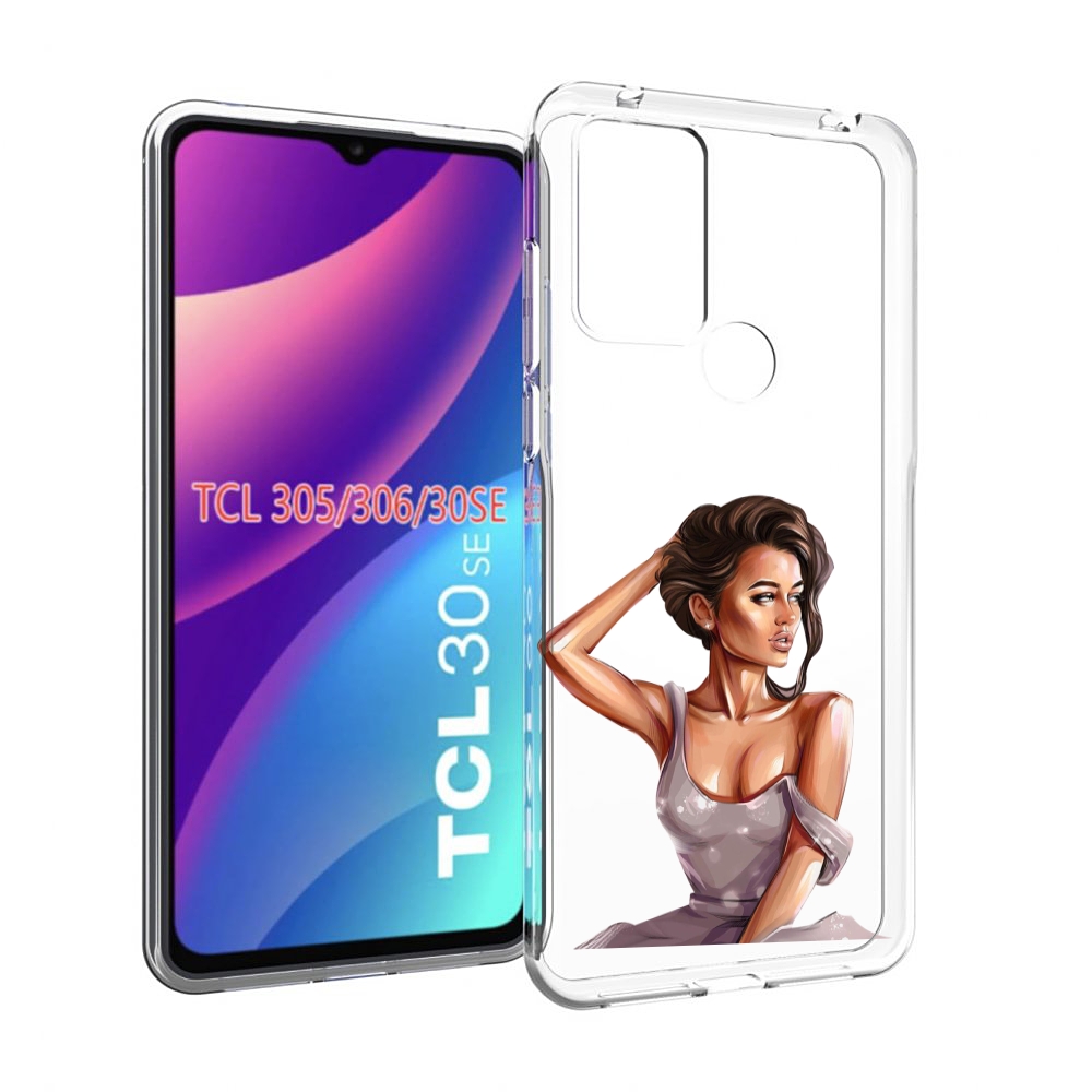 

Чехол MyPads Девушка-с-прической женский для TCL 30SE/305/306/30E, Tocco