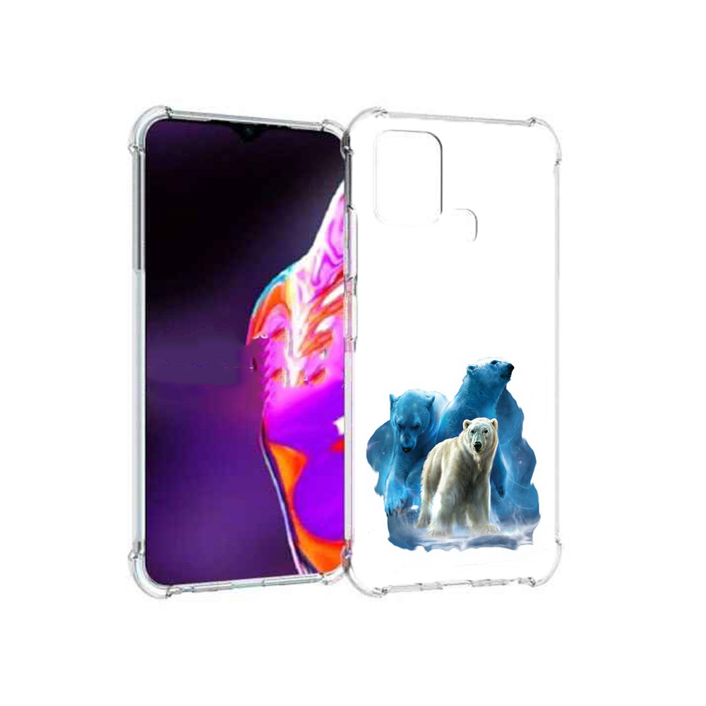 

Чехол MyPads Tocco для Infinix Hot 10s полярный медведь, Прозрачный, Tocco