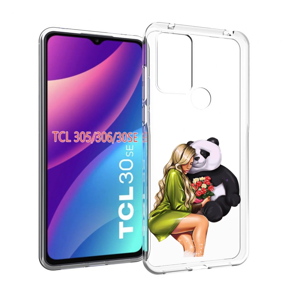 

Чехол MyPads Девушка-с-пандой-с-букетом женский для TCL 30SE / TCL 305 / TCL 306 / TCL 30E, Tocco