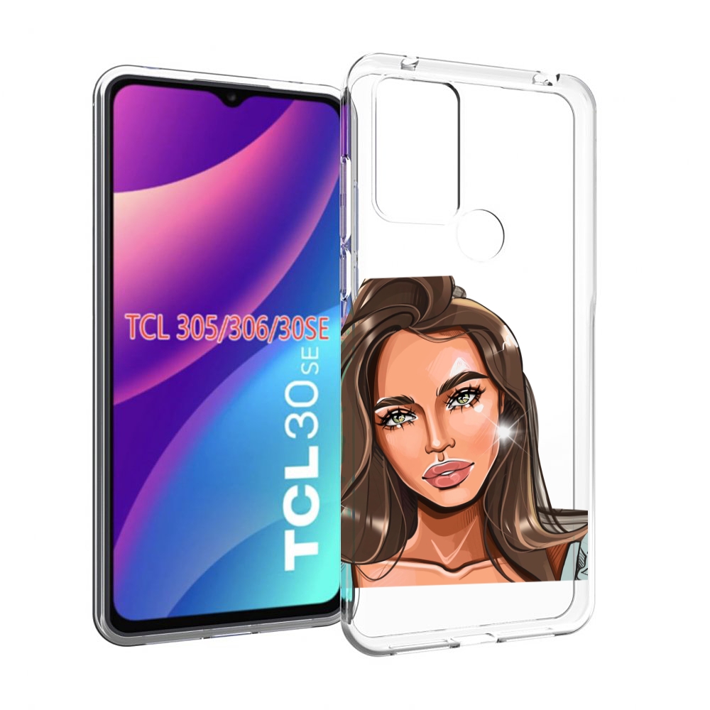 

Чехол MyPads Девушка-с-зелеными-глазами для TCL 30SE/305/306/30E, Tocco