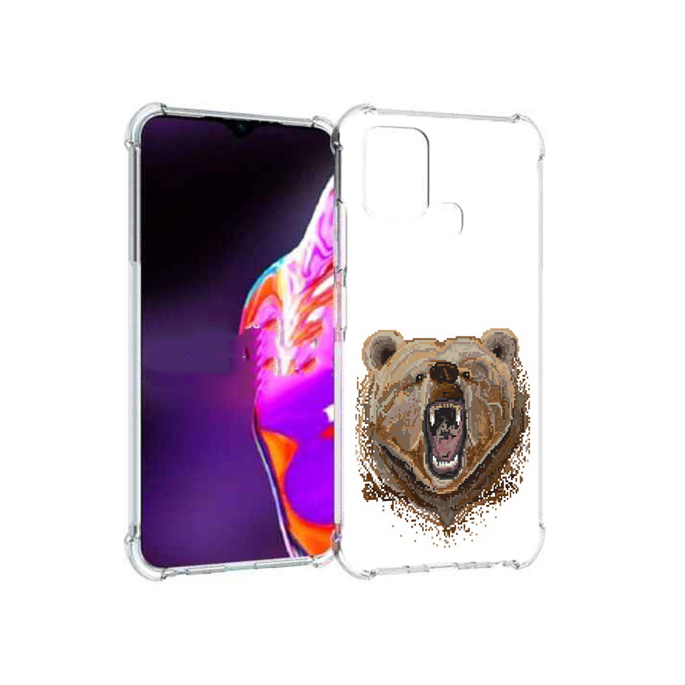 

Чехол MyPads Tocco для Infinix Hot 10s пиксельный медведь, Прозрачный, Tocco