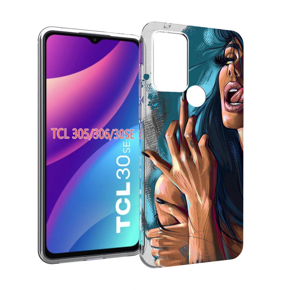 

Чехол MyPads Девушка-нарисованная-дерзкая женский для TCL 30SE / TCL 305 / TCL 306 / TC..., Tocco