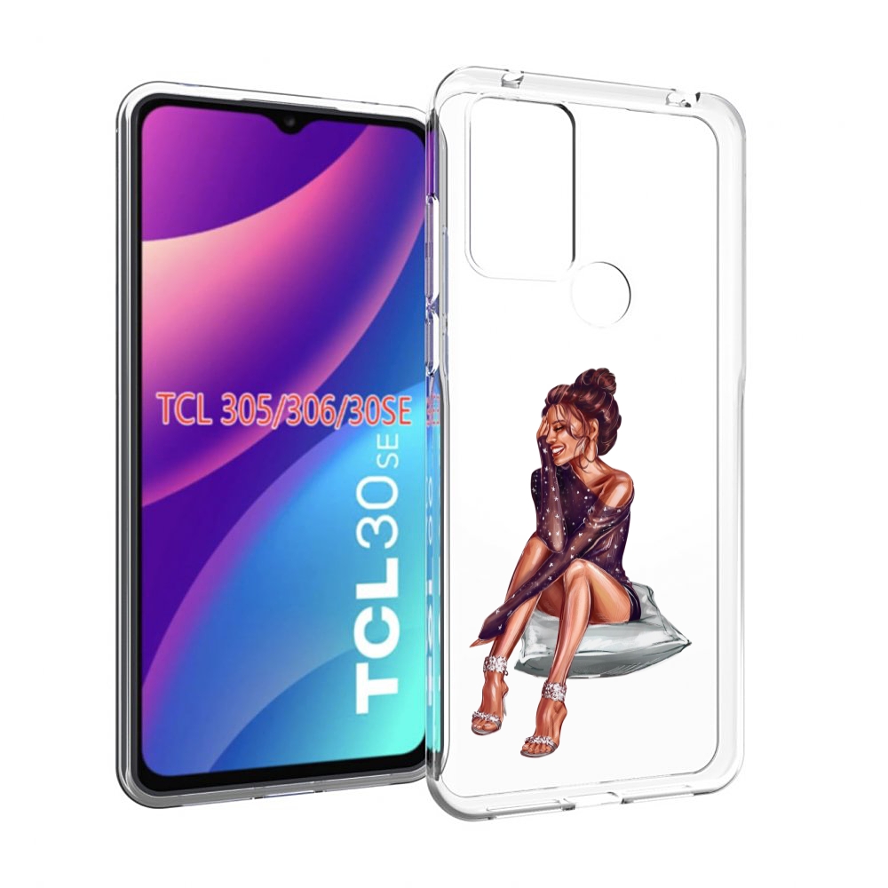 

Чехол MyPads Девушка-на-подушке женский для TCL 30SE / TCL 305 / TCL 306 / TCL 30E, Tocco