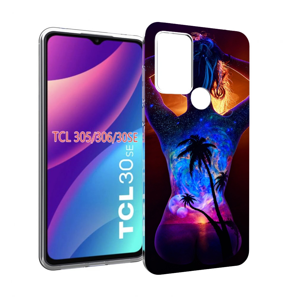 

Чехол MyPads Девушка-и-пальмы женский для TCL 30SE / TCL 305 / TCL 306 / TCL 30E, Tocco