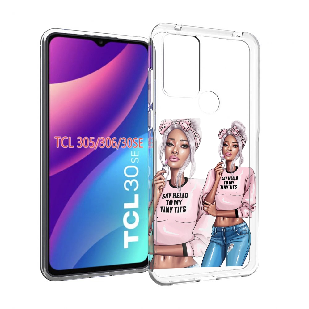 

Чехол MyPads Девушка-в-розовой-футболке женский для TCL 30SE/305/306/30E, Tocco