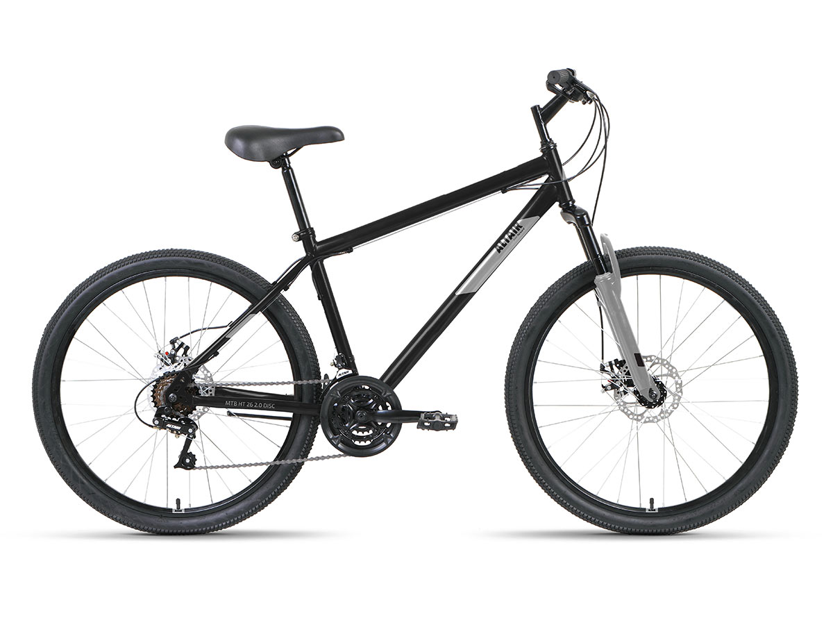 Велосипед FORWARD ALTAIR MTB HT 26 2.0 D, колесо 26'', рост 19'', сезон 2021-2022, черный/