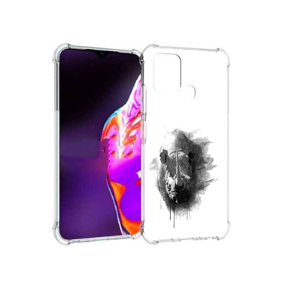 

Чехол MyPads Tocco для Infinix Hot 10s носорог, Прозрачный, Tocco