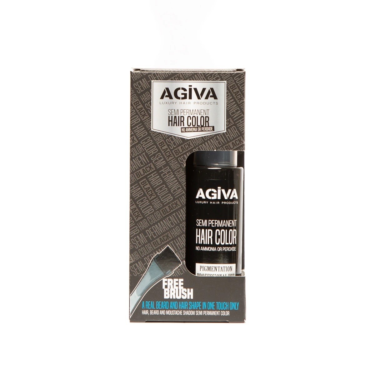 Краска для волос и бороды AGIVA черный цвет, 125 мл
