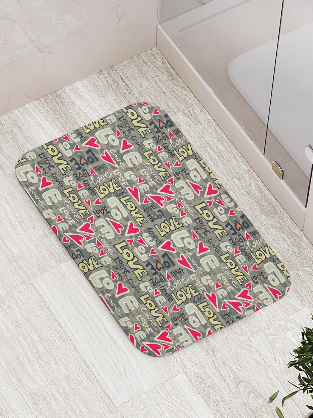 

Коврик противоскользящий для ванной, сауны, бассейна, 77х52 см bath_65135 JoyArty