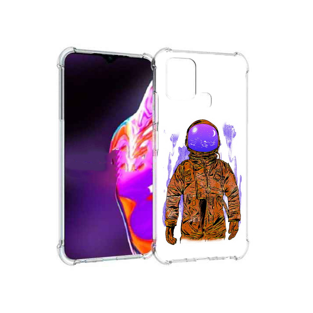 

Чехол MyPads Tocco для Infinix Hot 10s нарисованный мужчина в скафандре, Прозрачный, Tocco