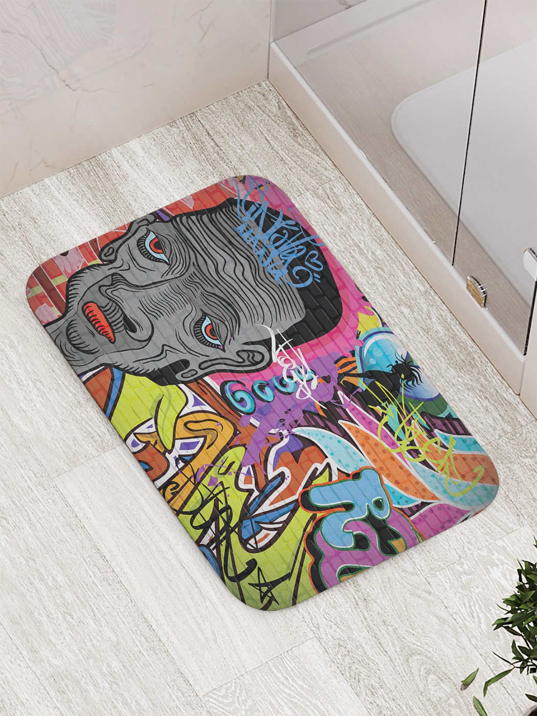 

Коврик противоскользящий для ванной, сауны, бассейна, 77х52 см bath_65126 JoyArty