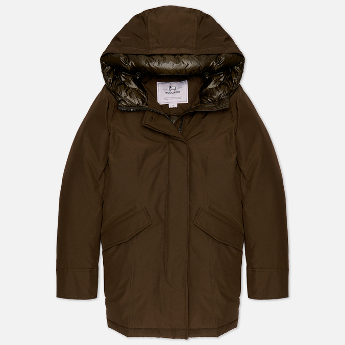 фото Пуховик женский woolrich arctic ramar cloth хаки l