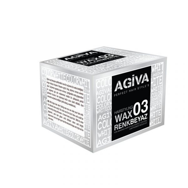 фото Воск для волос белый agiva color wax 03 white 120 мл