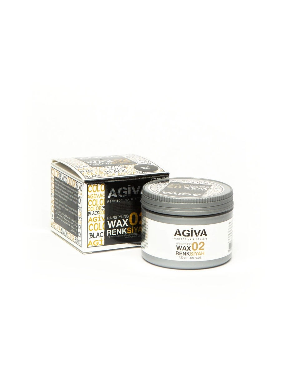 фото Воск для волос agiva color wax 02 black 120 мл