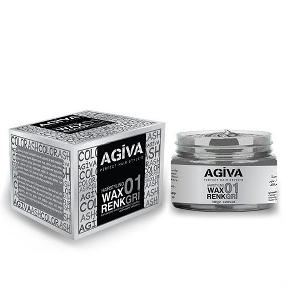 Воск для волос AGIVA Color Wax 01 Grey серый, 120 мл