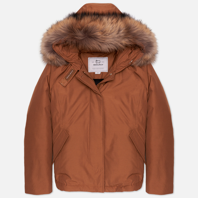 

Пуховик женский Woolrich Arctic Raccoon Short коричневый L, Arctic Raccoon Short