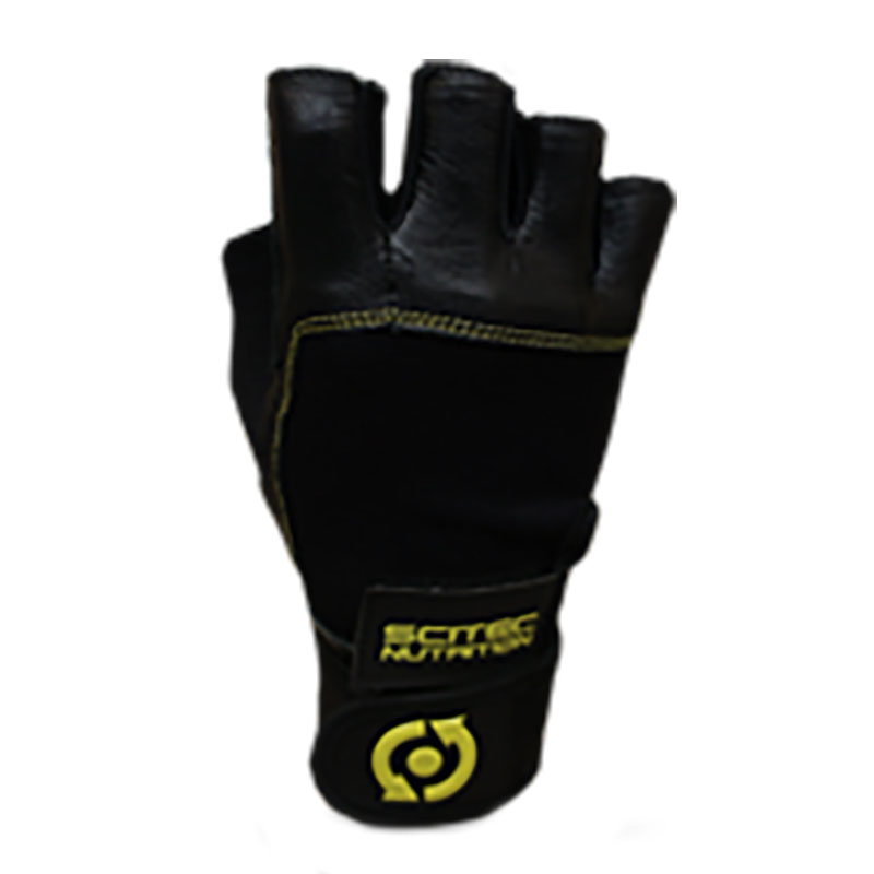 фото Перчатки scitec yellow leather style - черный-желтый (s) scitec nutrition