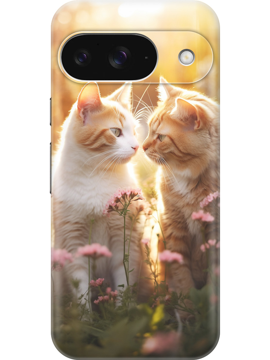 

Силиконовый чехол на Google Pixel 9 с принтом "Влюбленные котики", Прозрачный;бежевый;белый, 784809791