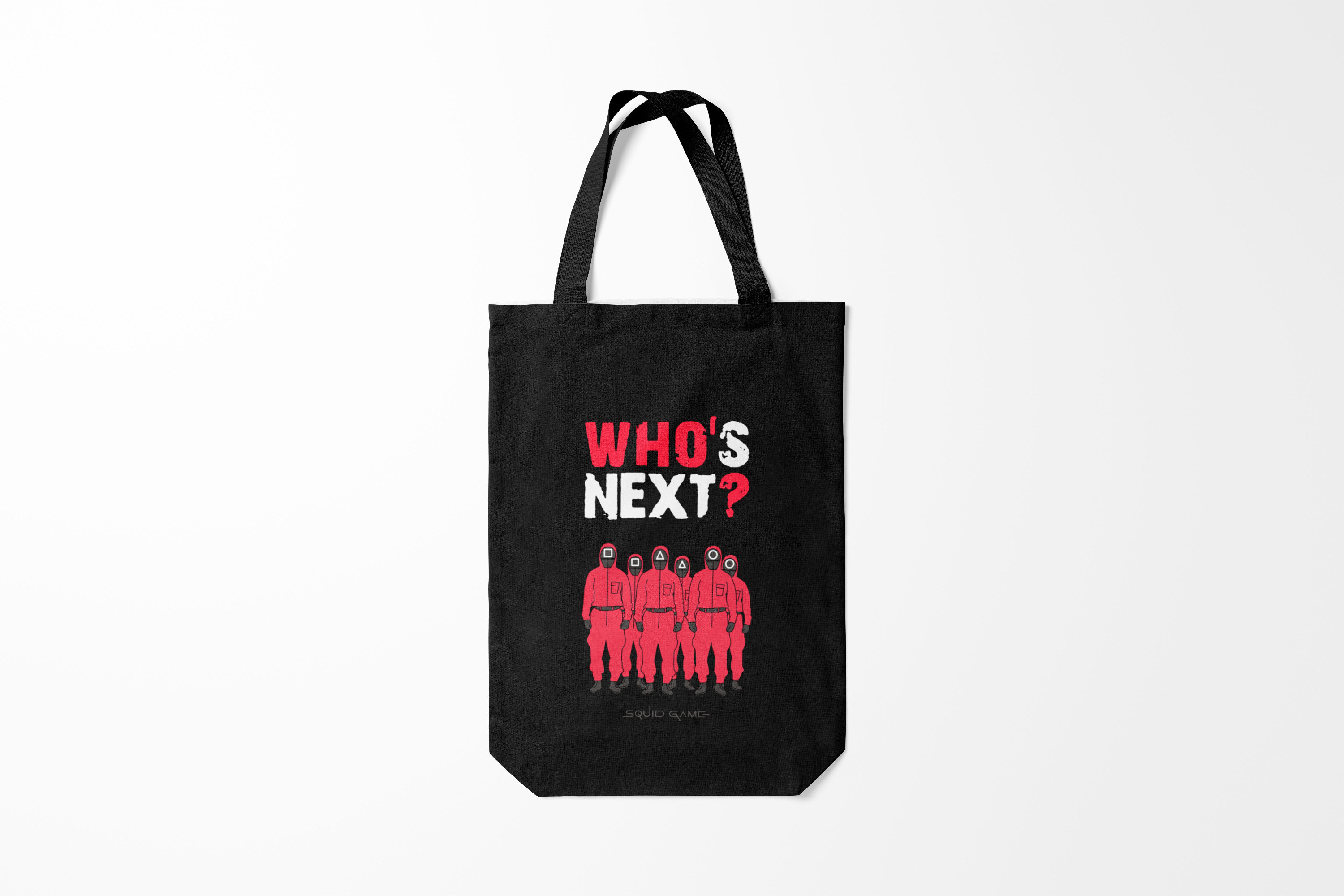 

Сумка шoппер унисекс Burnettie Игра в кальмара Whos Next /Кто следующий., черный, Игра в кальмара Whos Next /Кто следующий.