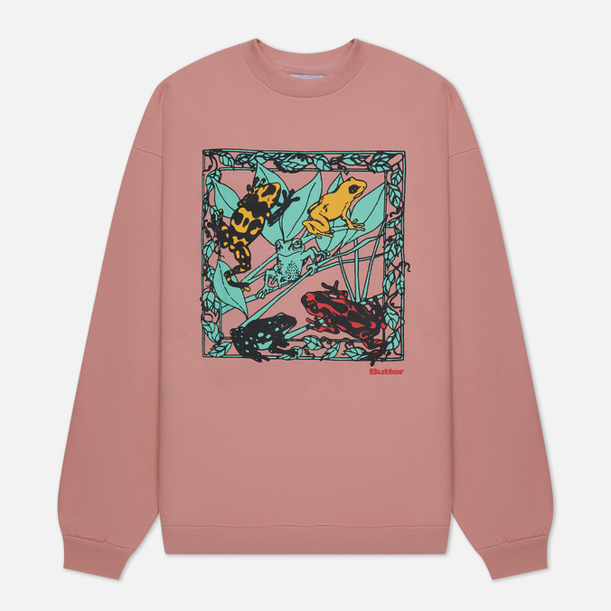 

Свитшот мужской Butter Goods Amphibian Crew Neck розовый S, Amphibian Crew Neck