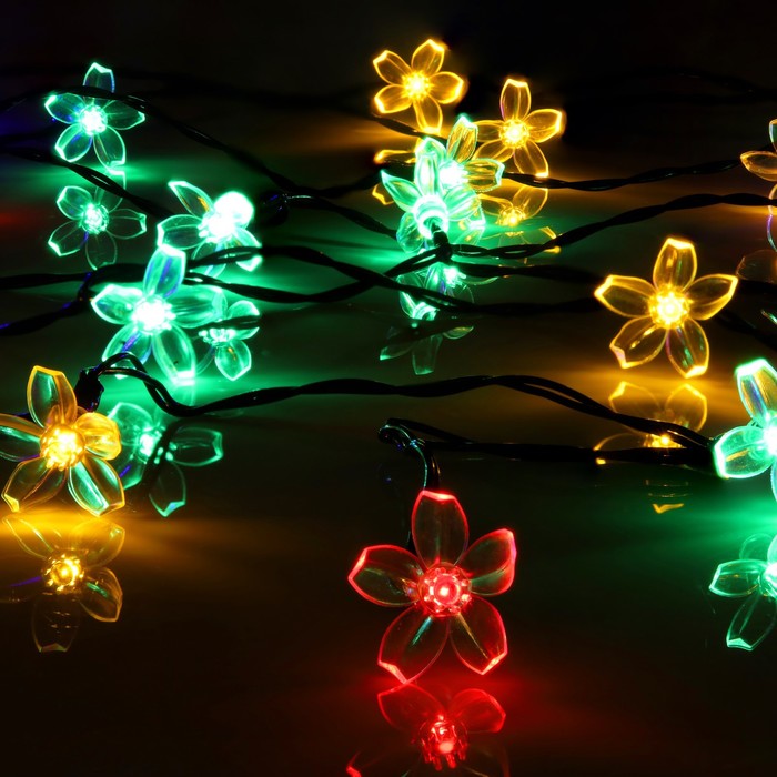 

Световая гирлянда новогодняя Luazon Lighting Ромашки 6253329 4,5 м разноцветный/RGB, Ромашки