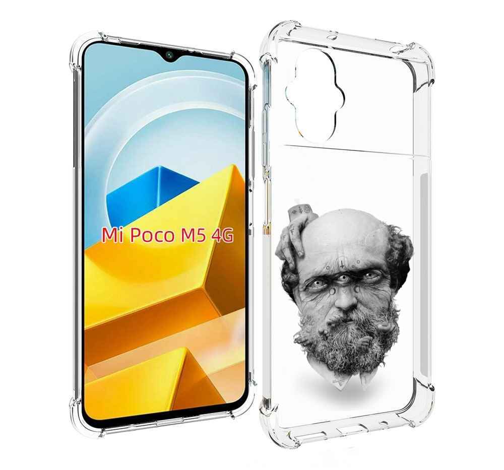 

Чехол MyPads Tocco для Xiaomi M5 страшный бородатый мужчина абстракция, Прозрачный, Tocco