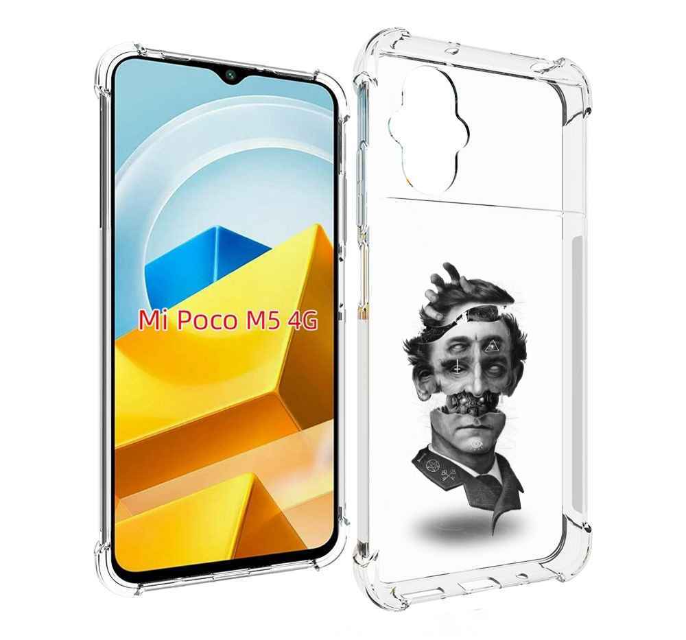 

Чехол MyPads Tocco для Xiaomi M5 страшное лицо абстракция, Прозрачный, Tocco
